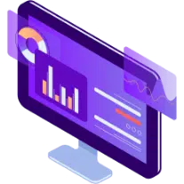 Illustration mockup de graphiques logiciel de suivi énergétique