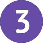 Icone numero 3 violet