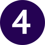 Icone numero 4 violet